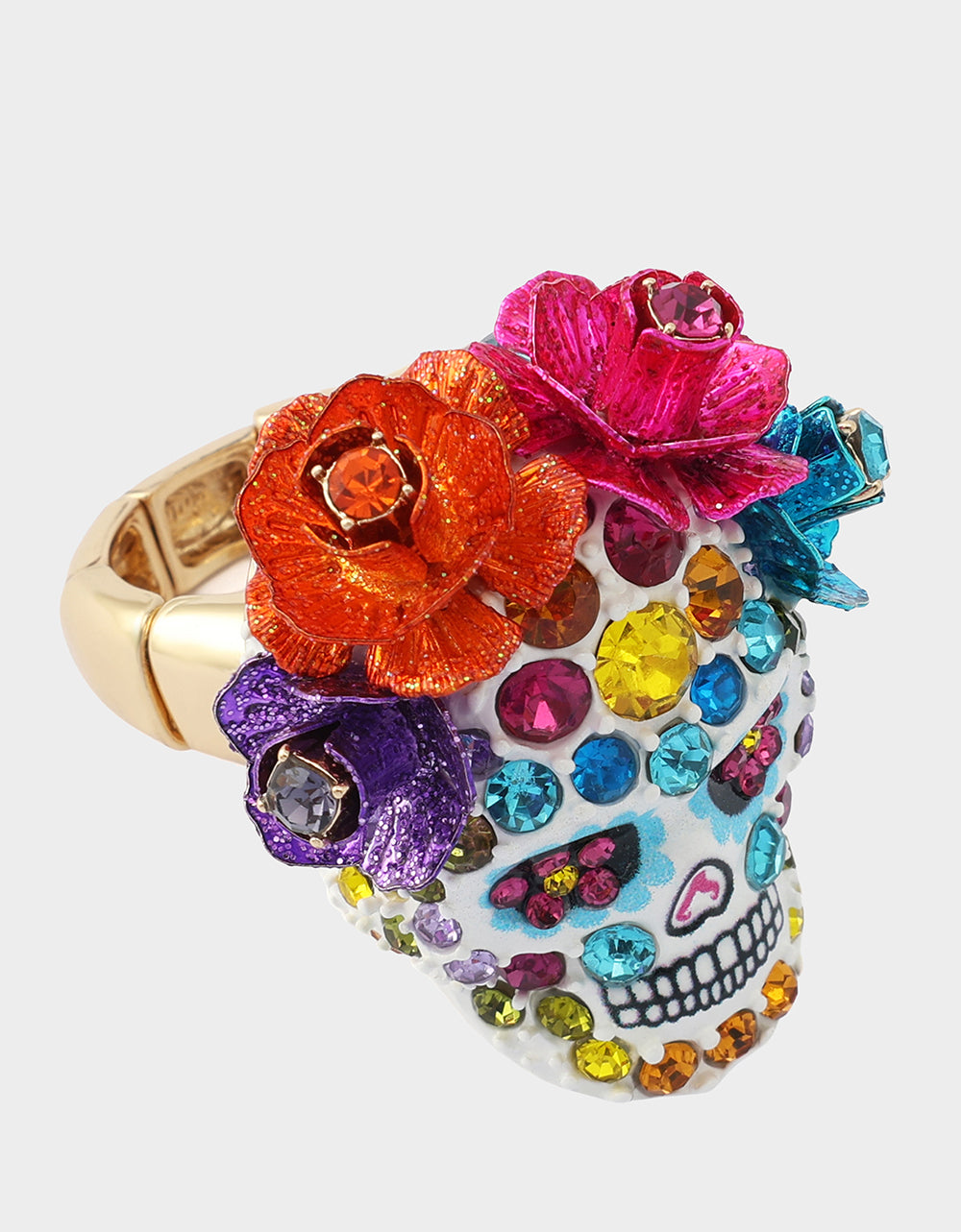 PAVE SKULL STRETCH RING MULTI - Image 3