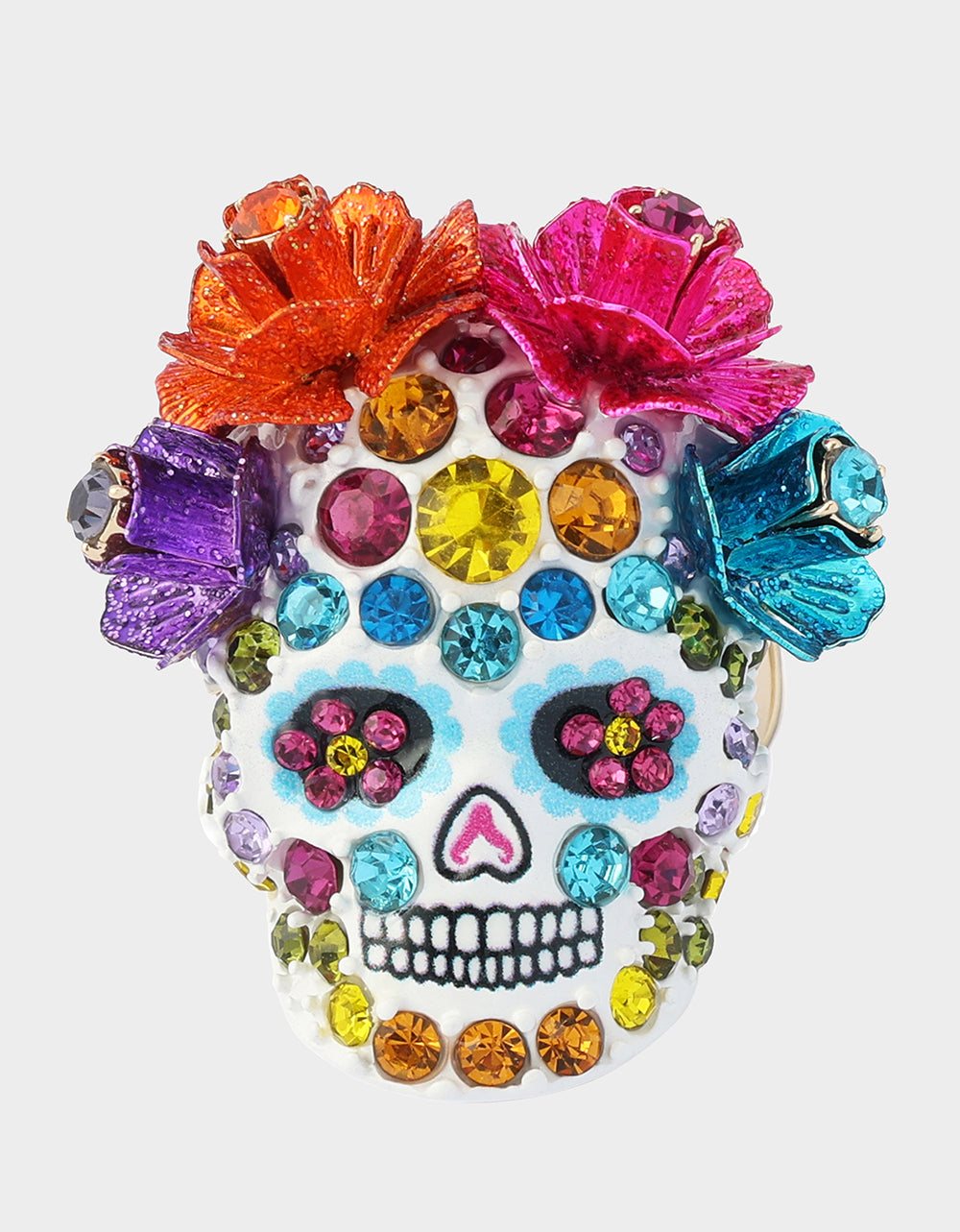 PAVE SKULL STRETCH RING MULTI - Image 2