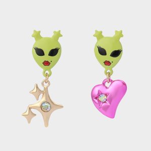 ALIEN MISMATCH DROP EARRINGS MULTI