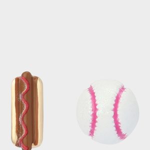 MISMATCH HOTDOG BASEBALL STUDS WHITE