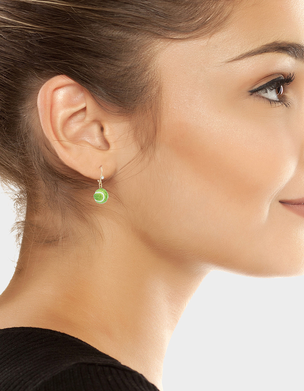 MISMATCH TENNIS RACQUET AND BALL EARRINGS GREEN - Image 4