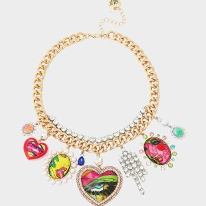 ART CAMPAIGN CHARM NECKLACE MULTI