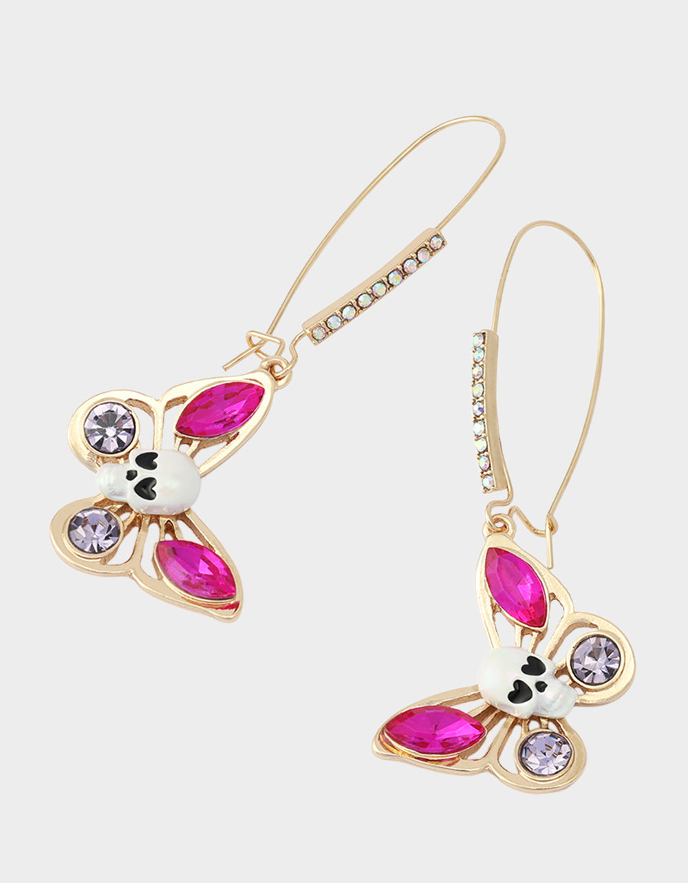 SPOOKY BUTTERFLY SHEPHERD HOOK EARRINGS PINK - Image 2