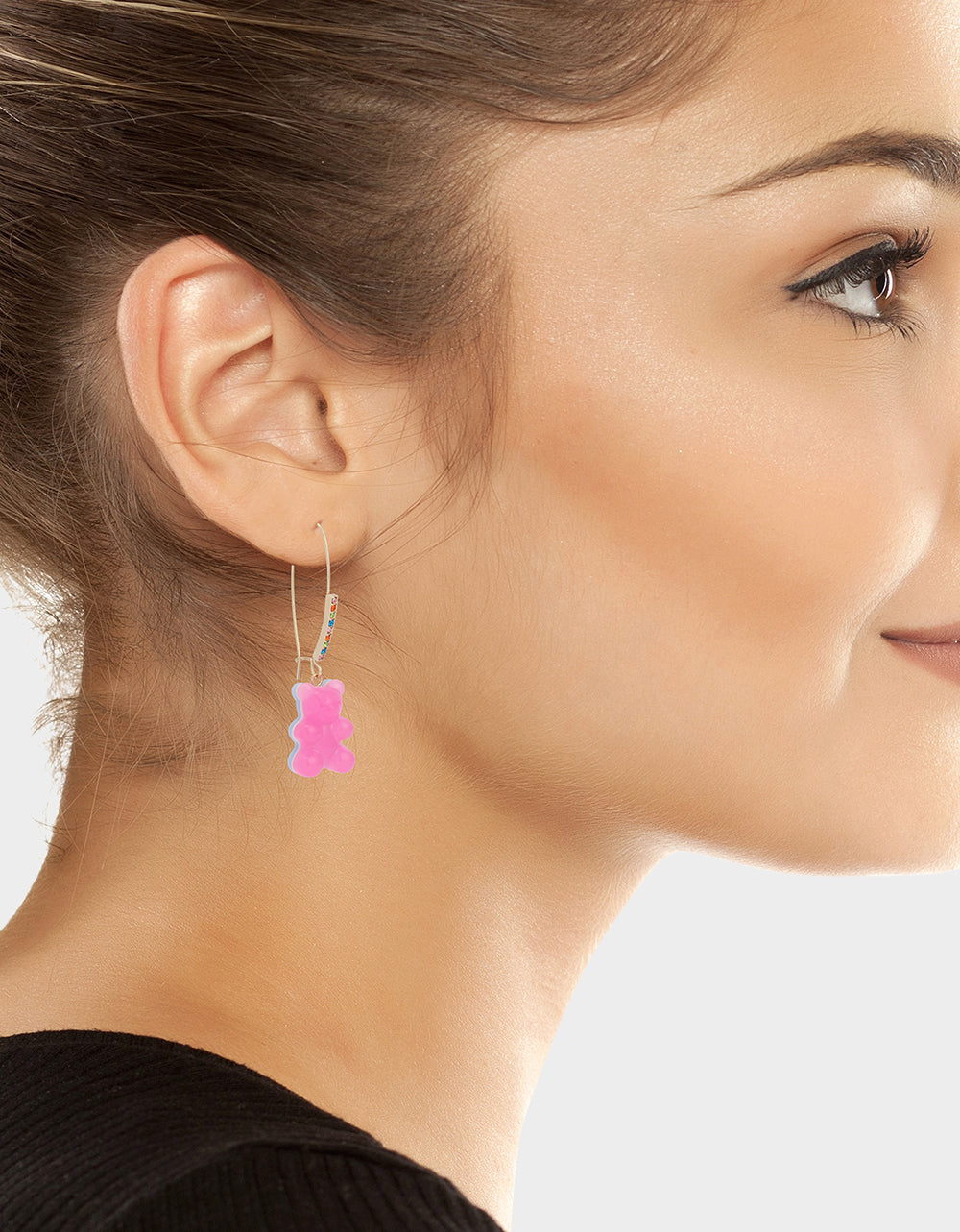 GUMMY BEAR SHEPHERD HOOK EARRINGS PINK - Image 6