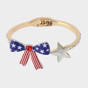 AMERICANA BOW HINGE BRACELET BLUE