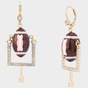 FIELD GOAL LEVERBACK EARRING BROWN