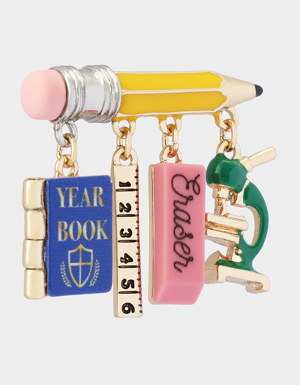 SCHOOL SUPPLIES BROOCH MULTI - Image 2