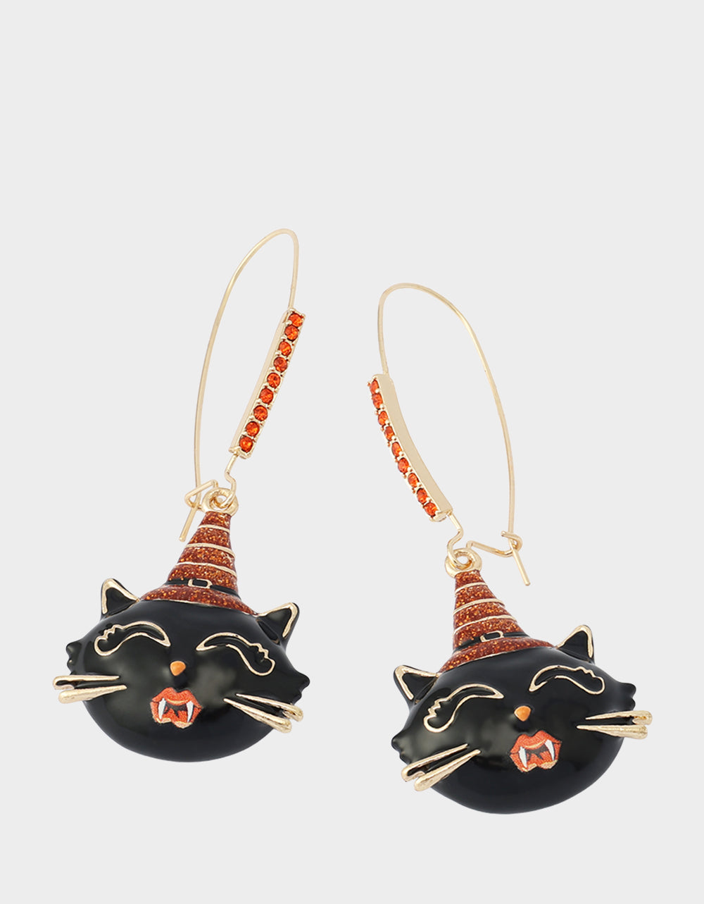 WITCHY CAT SHEPHERD HOOK EARRING BLACK - Image 2