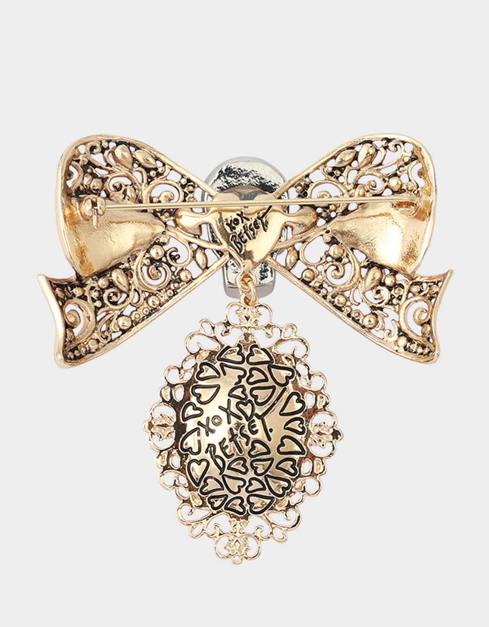 BOW SKULL BROOCH PINK - Image 5