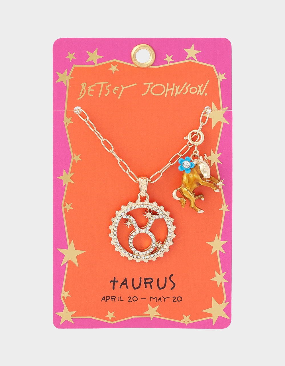 TAURUS CHARM PENDANT BROWN