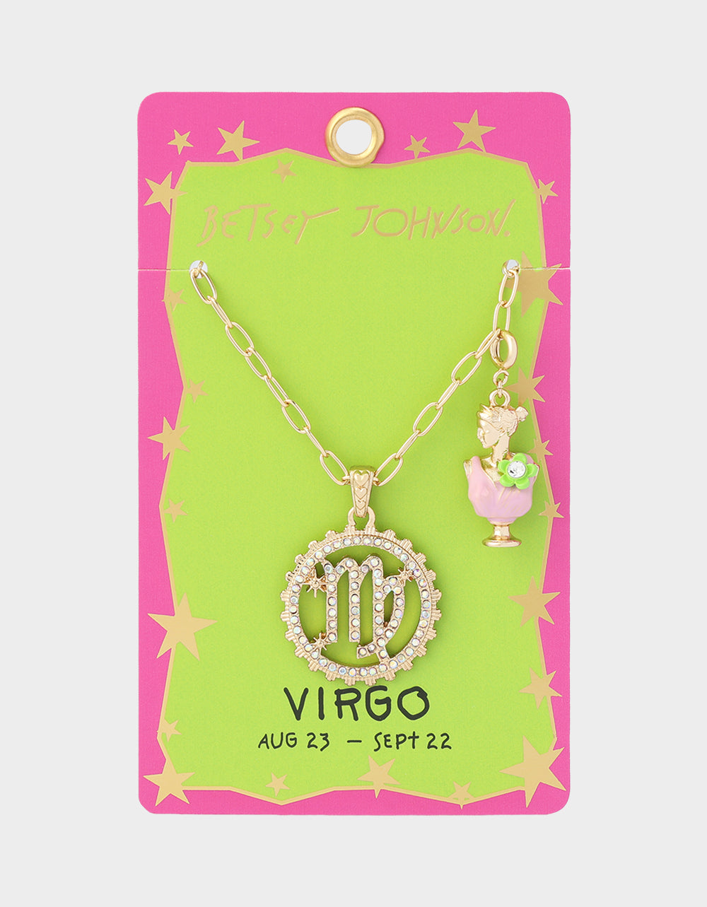 VIRGO CHARM PENDANT PINK