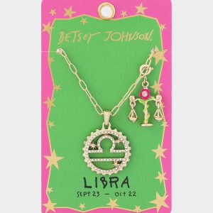 LIBRA CHARM PENDANT FUCHSIA