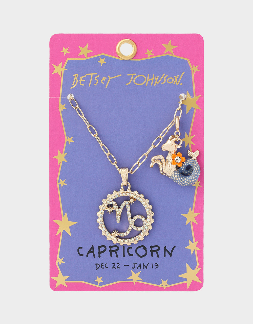 CAPRICORN CHARM PENDANT BLUE