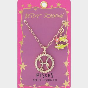 PISCES CHARM PENDANT YELLOW