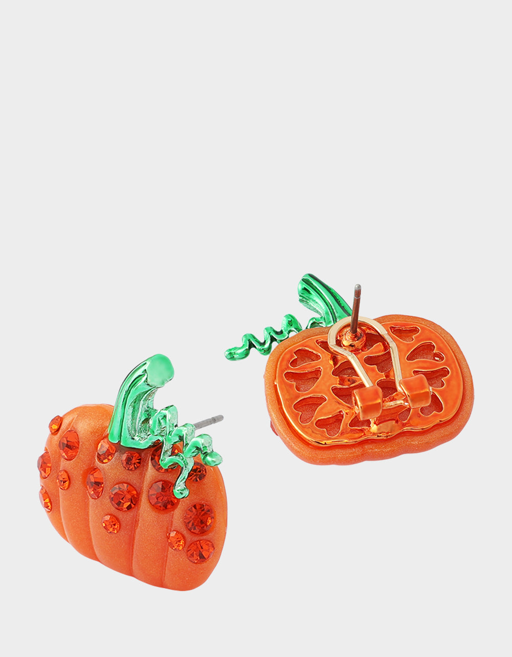 PUMPKIN STUD EARRING ORANGE - Image 3