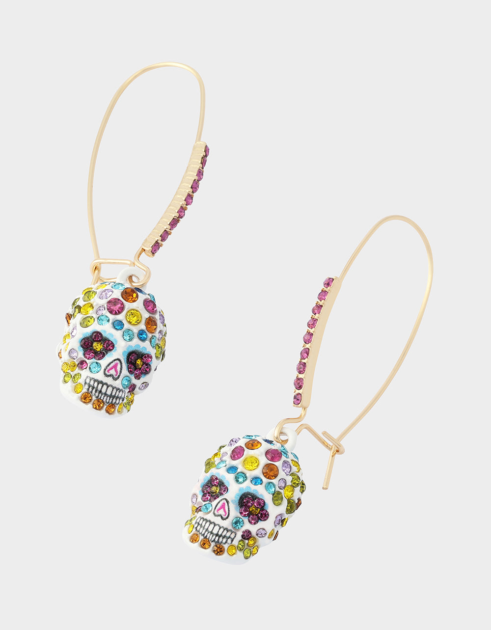 SUGAR SKULL DROP EARRING MULTI - Image 2