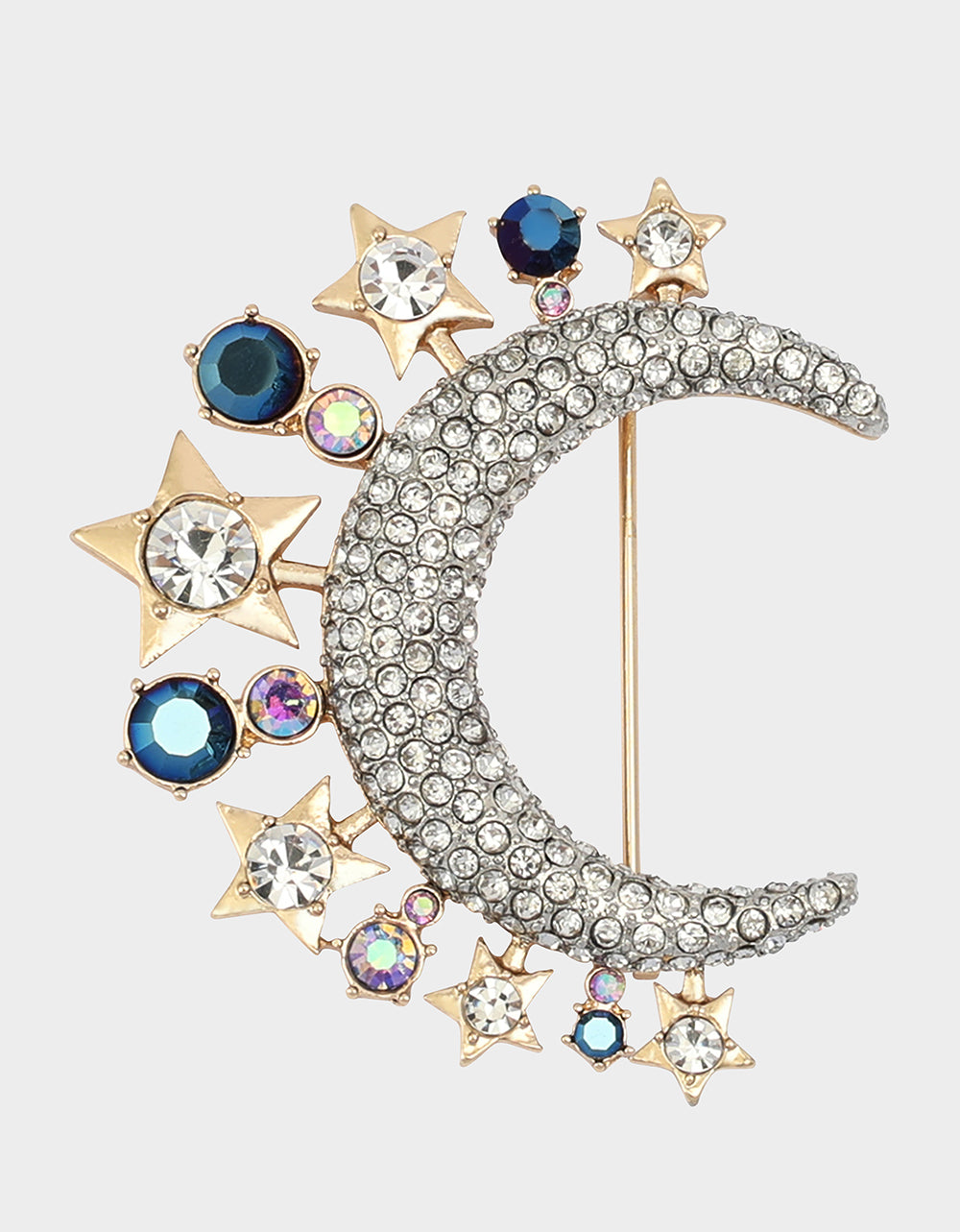MOON STAR BROOCH CRYSTAL