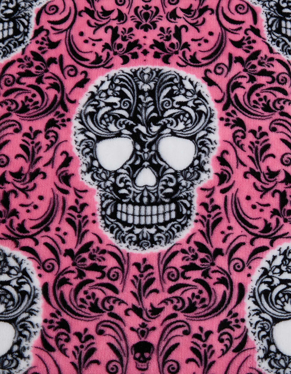 ANTIQUE SKULL 50 X 70 THROW BLANKET BLACK - Image 3