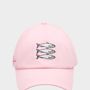 SARDINE EMBROIDERED BASEBALL CAP PINK