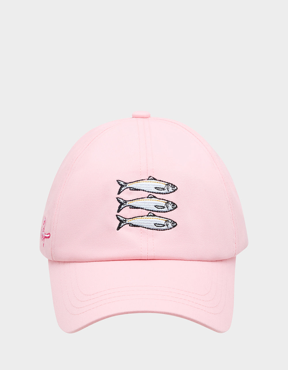 SARDINE EMBROIDERED BASEBALL CAP PINK