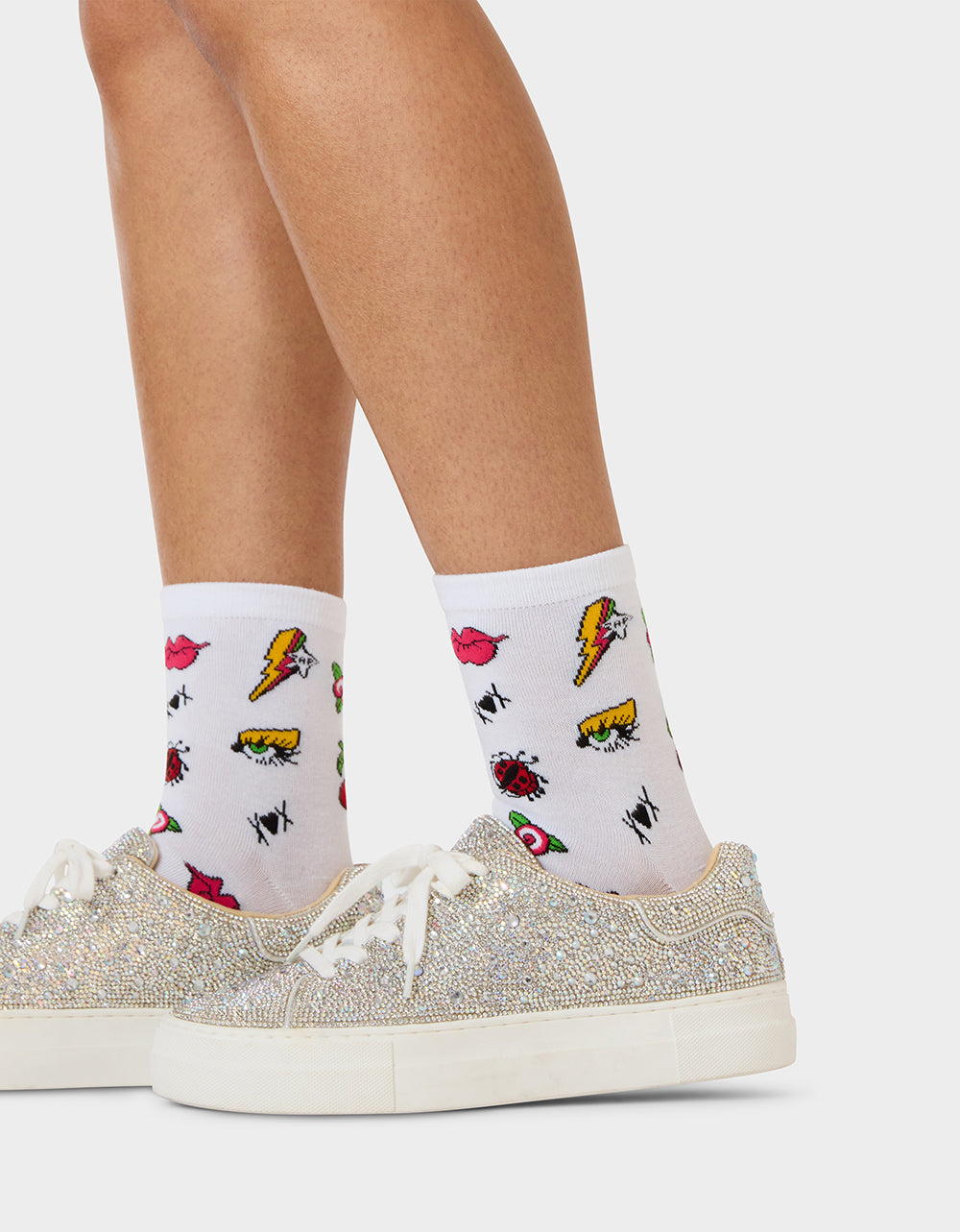 2-PACK EMBROIDERED CREW SOCK BLACK MULTI - Image 6