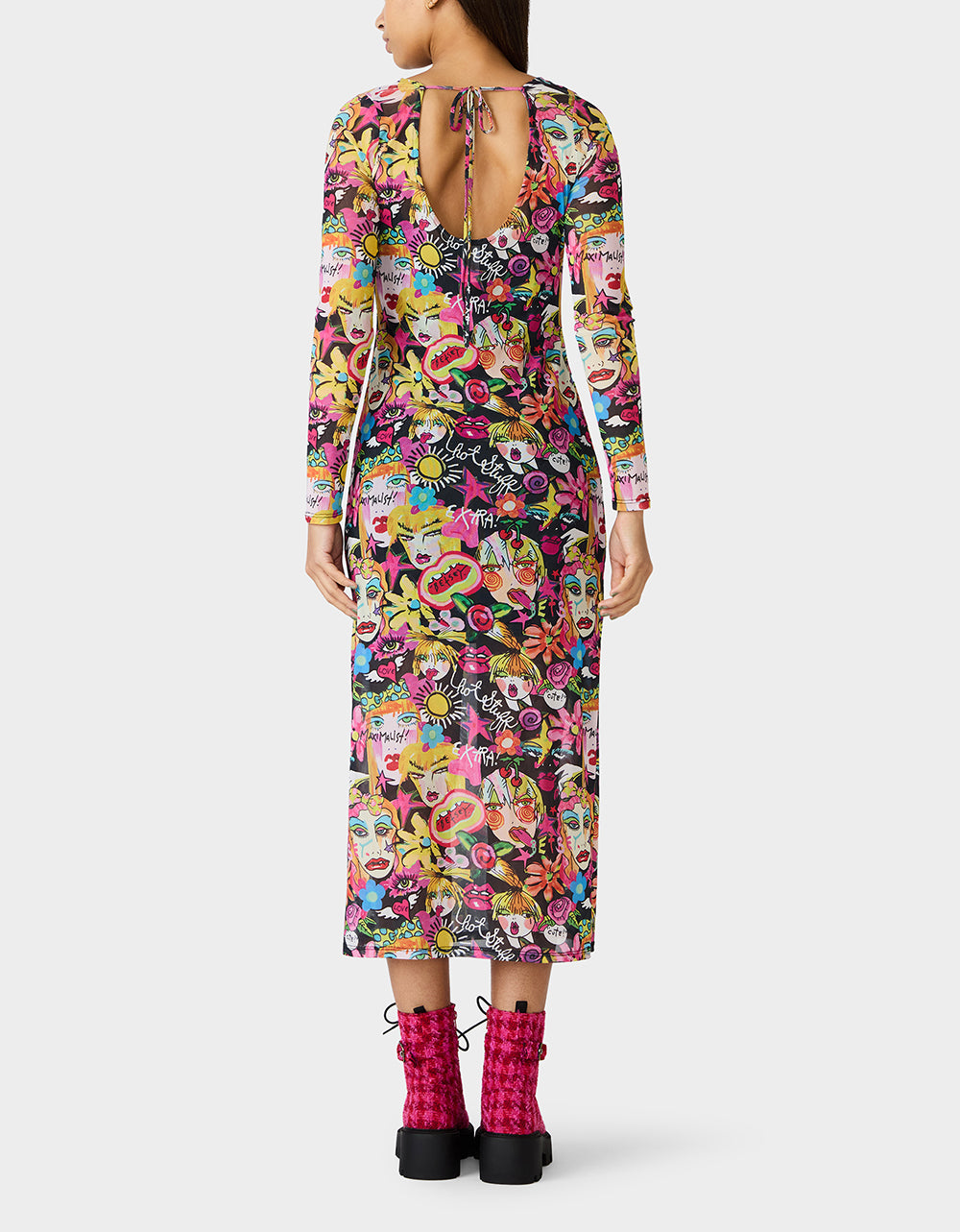 BETSEY'S ART DRESS BLACK MULTI - Image 5