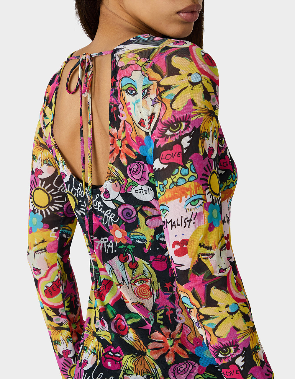 BETSEY'S ART DRESS BLACK MULTI - Image 7