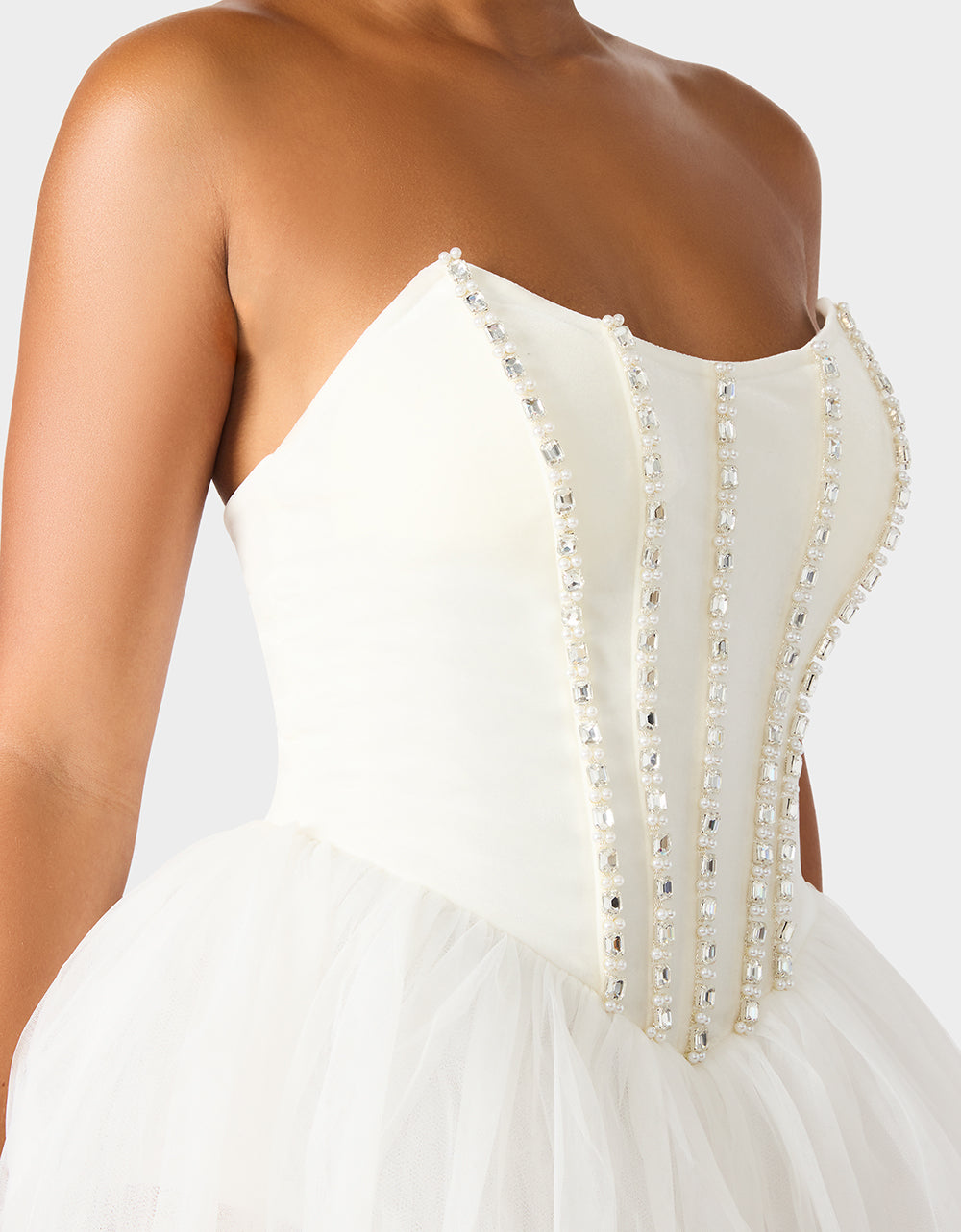 SHEER BALLERINA DRESS WHITE - Image 5