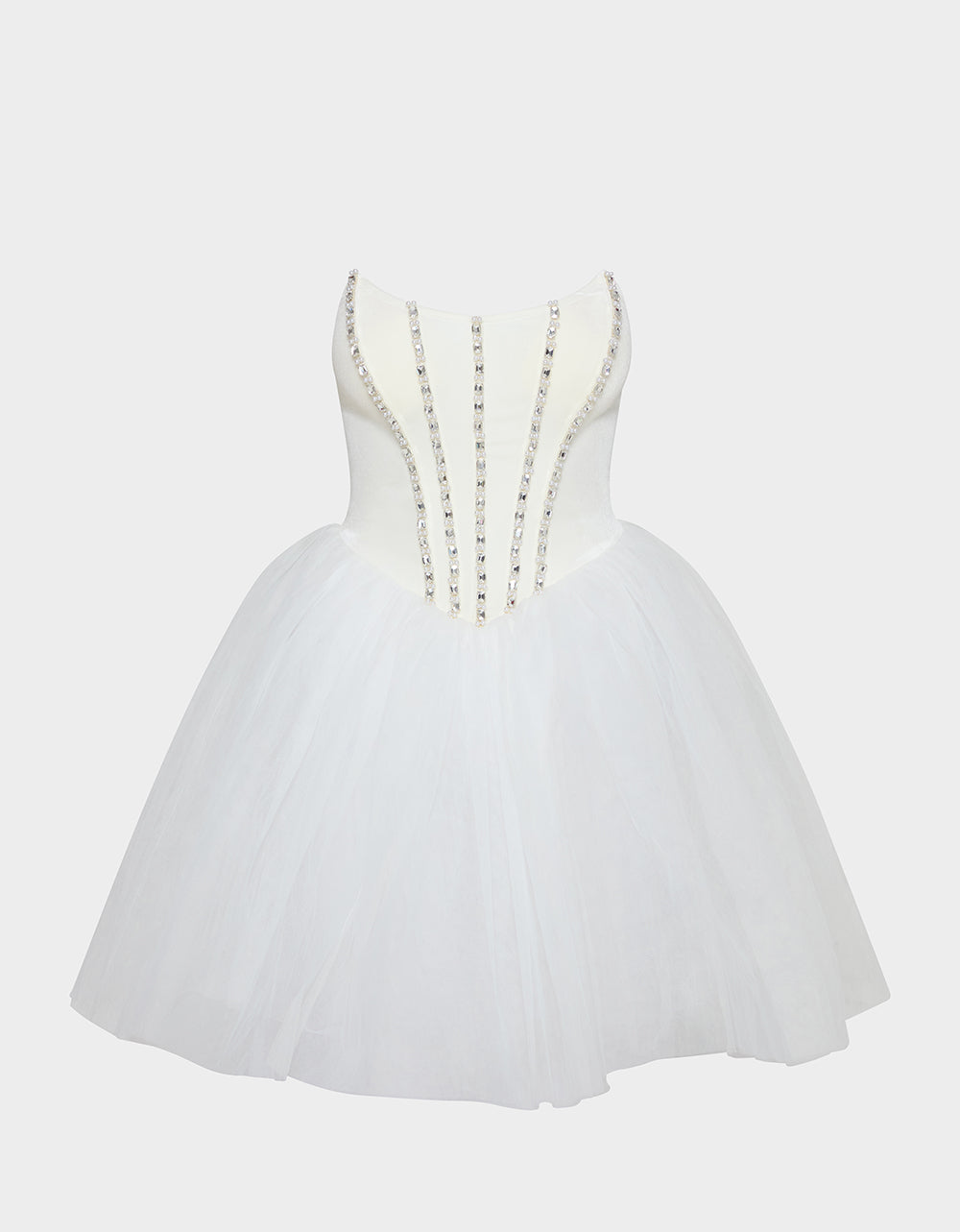 SHEER BALLERINA DRESS WHITE - Image 2