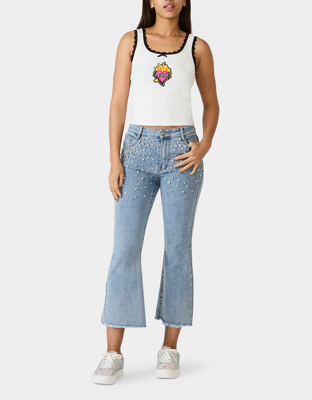 BETSEY ICON TANK TOP WHITE