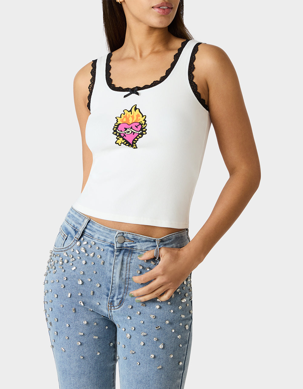 BETSEY ICON TANK TOP WHITE - Image 5