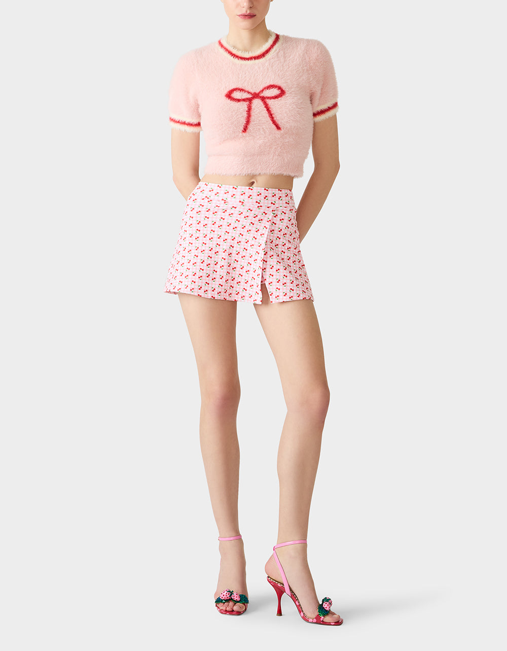 BETSEY'S BOW SWEATER PINK