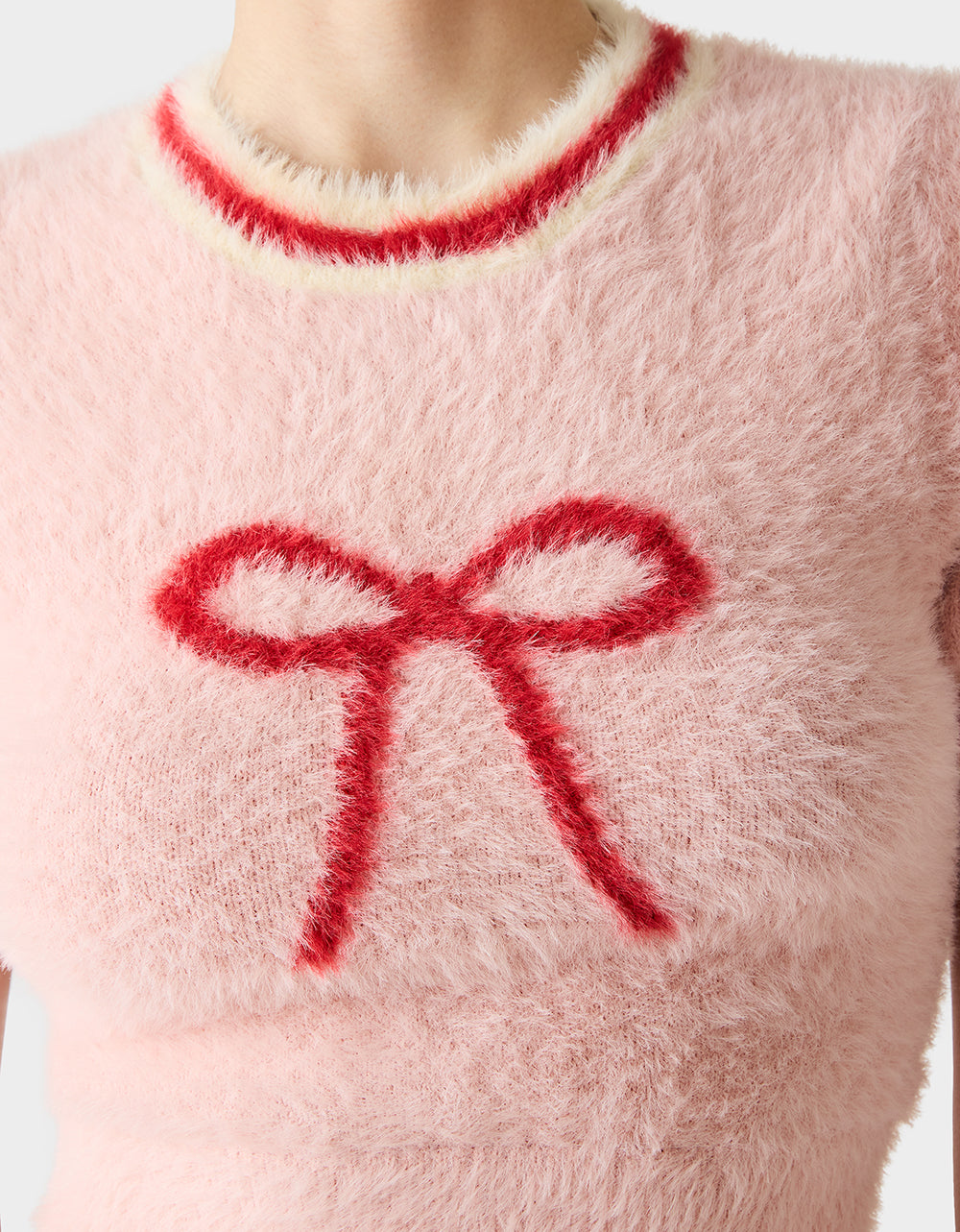 BETSEY'S BOW SWEATER PINK - Image 3