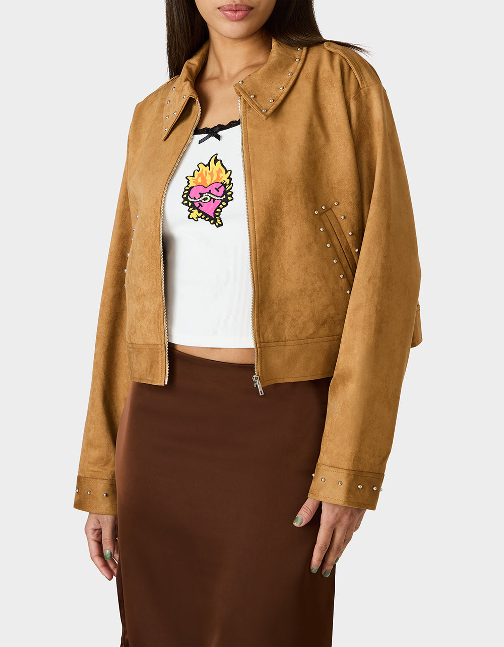 RODEO STUD JACKET CAMEL - Image 3