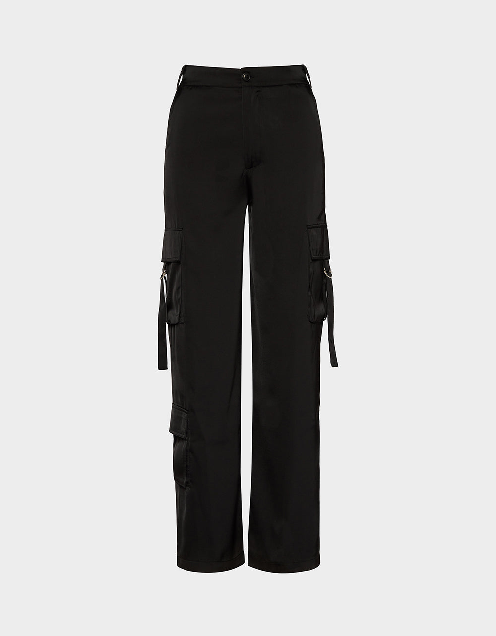 SILK UTILITY PANTS BLACK - Image 2