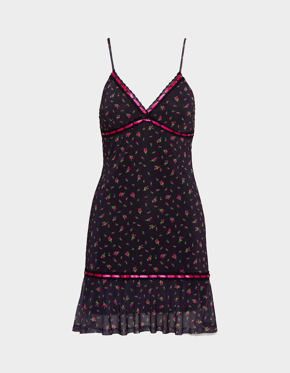 BETSEY's ARCHIVE ROSEBUD SLIP DRESS BLACK - Image 2