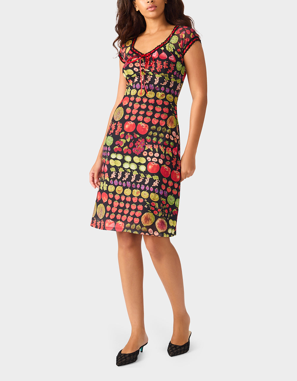 BETSEY'S FRUIT DRESS BLACK MULTI - Image 4