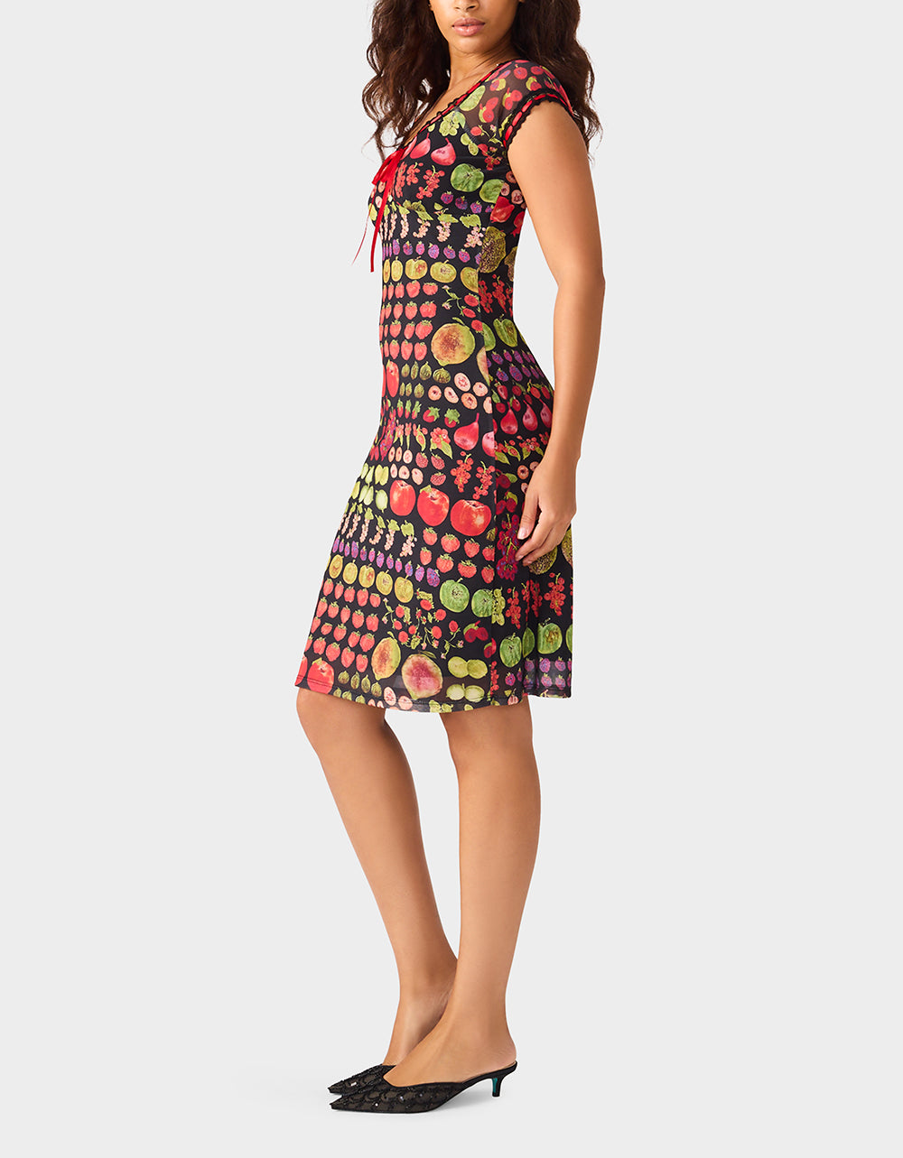 BETSEY'S FRUIT DRESS BLACK MULTI - Image 5
