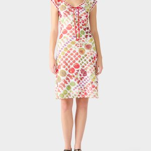 BETSEY'S FRUIT DRESS WHITE MULTI