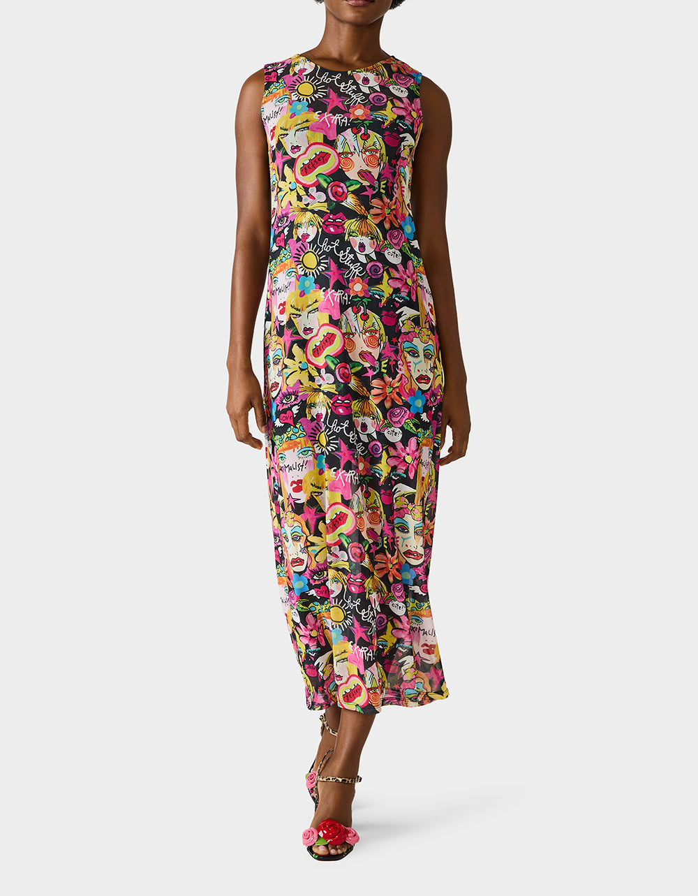 BETSEY'S ART TANK DRESS BLACK MULTI - Image 4