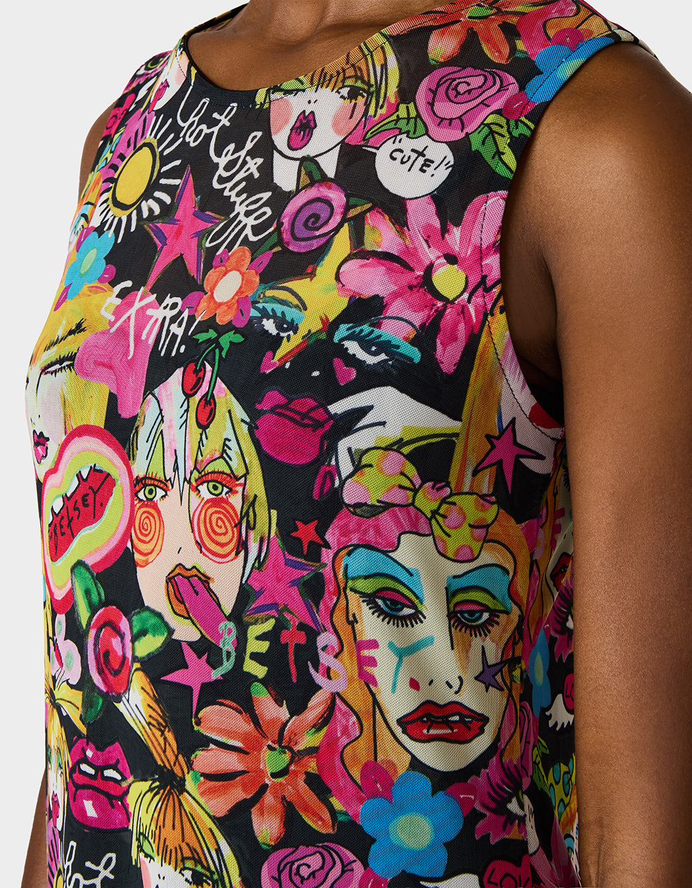 BETSEY'S ART TANK DRESS BLACK MULTI - Image 7