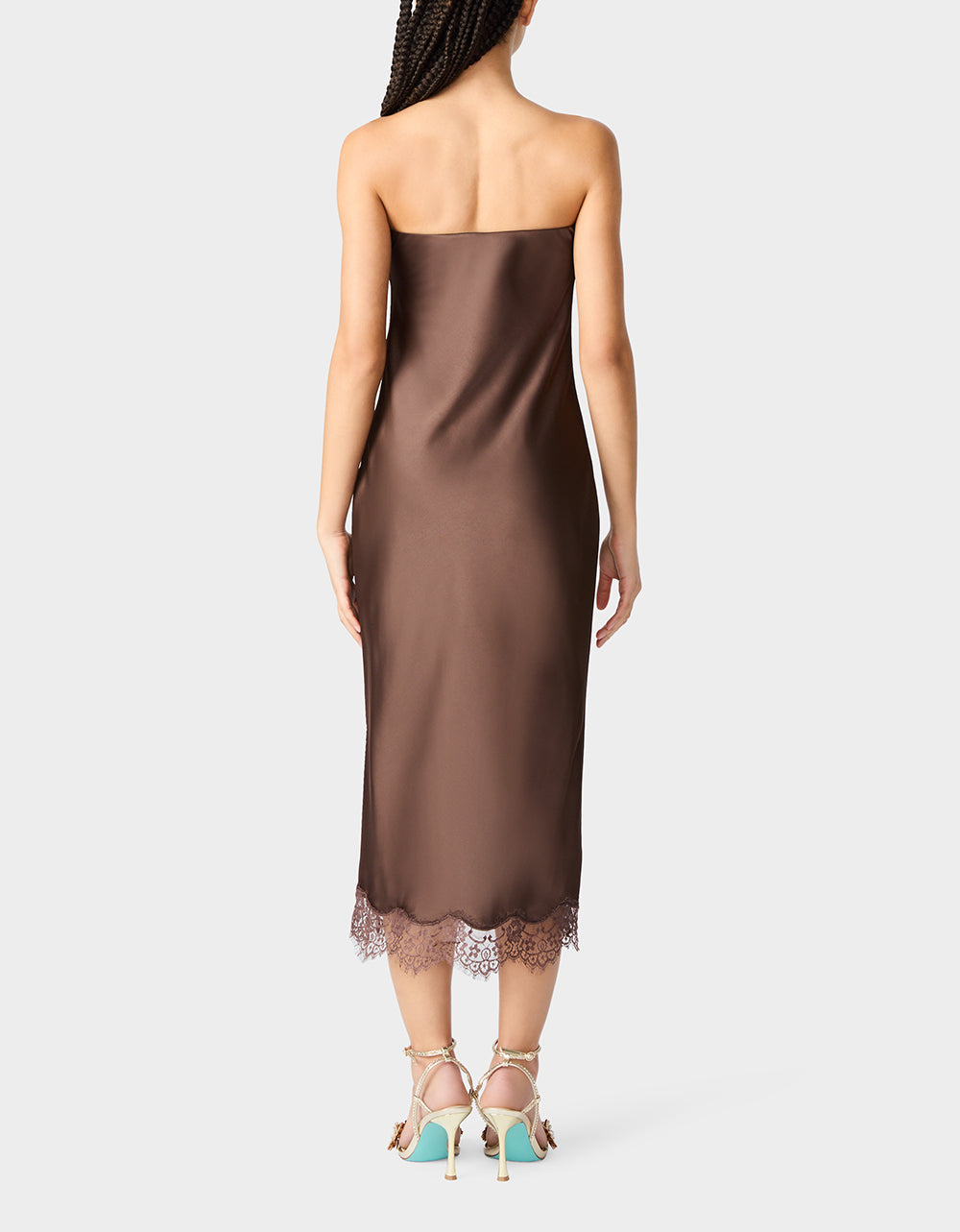 LACE AFFAIR DRESS BROWN - Image 4