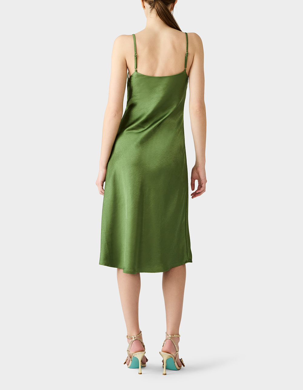TRUE SLIP DRESS GREEN - Image 4