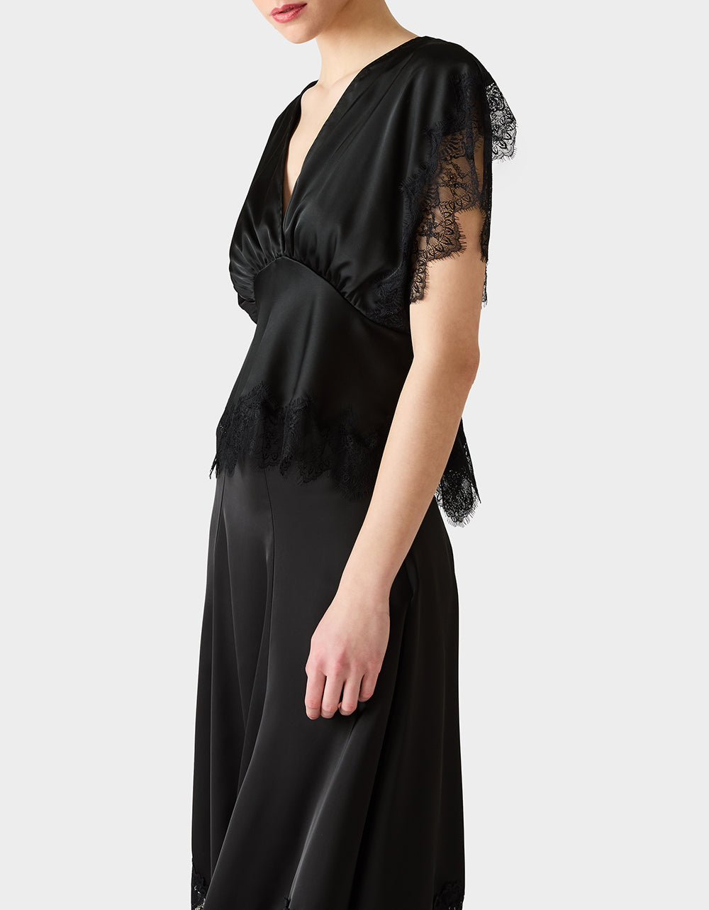 LACE LINES TOP BLACK - Image 4