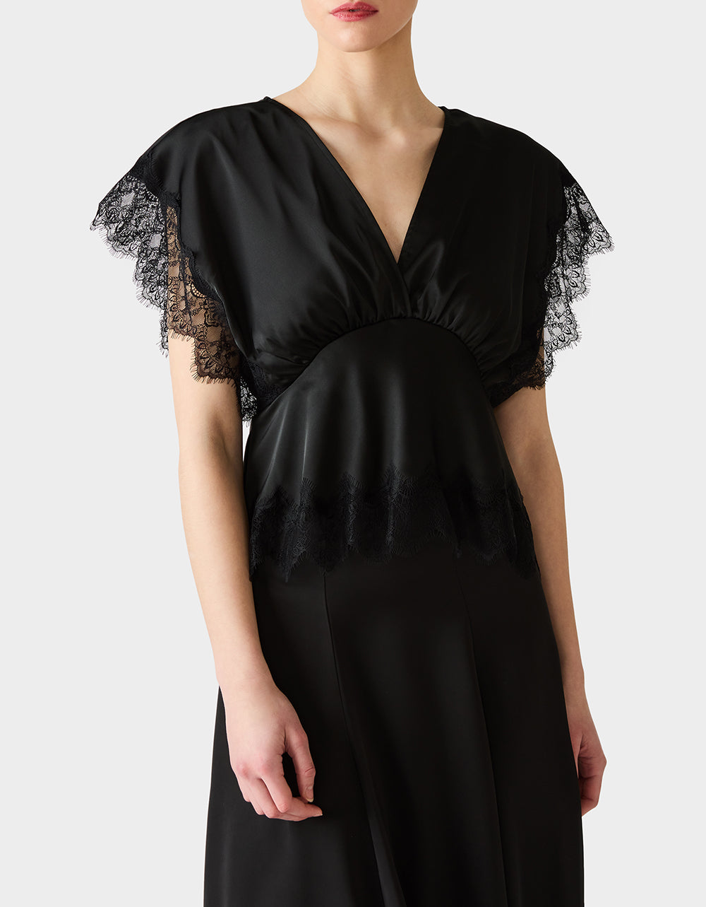 LACE LINES TOP BLACK - Image 5