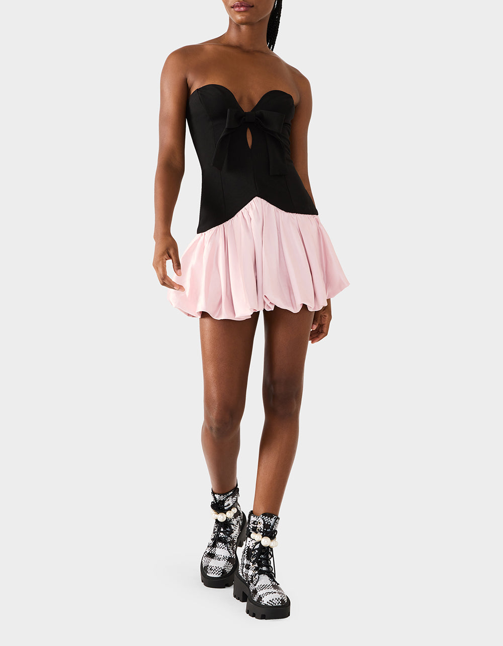 BETSEY'S BOW DRESS BLACK MULTI - Image 3