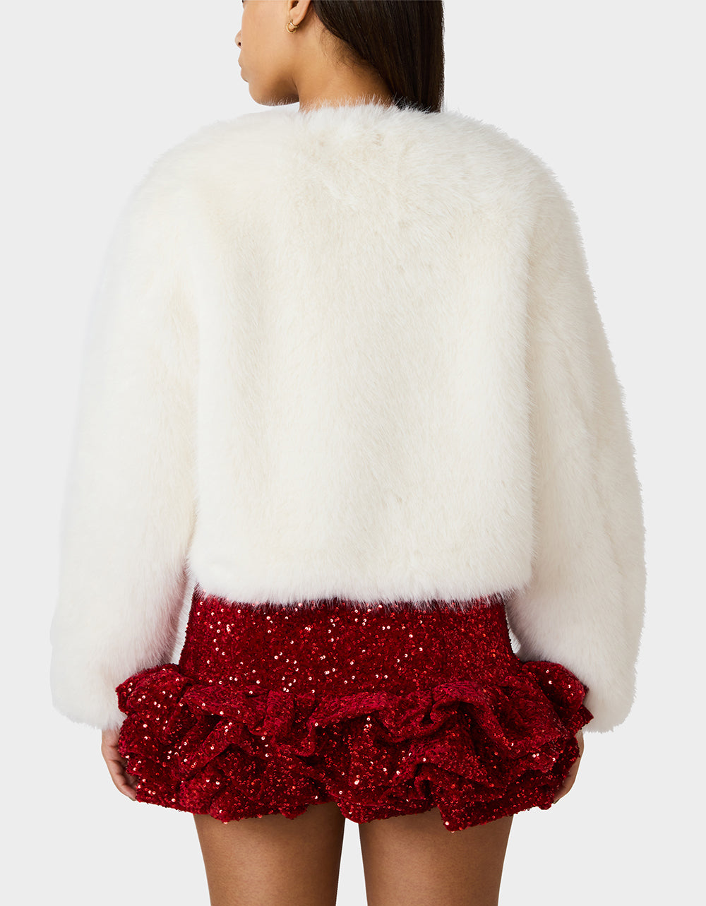 CHAMPAGNE LUXE FAUX FUR JACKET CREAM - Image 4