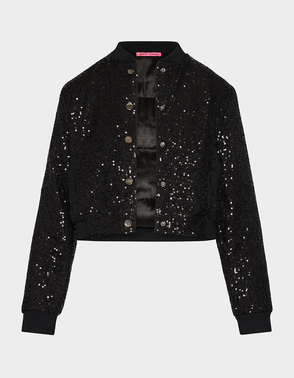 GLITTERATI BOMBER JACKET BLACK SEQUIN - Image 2