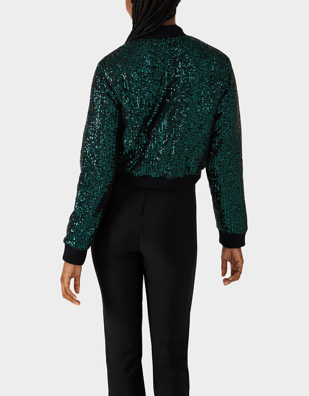 GLITTERATI BOMBER JACKET EMERALD GREEN - Image 4