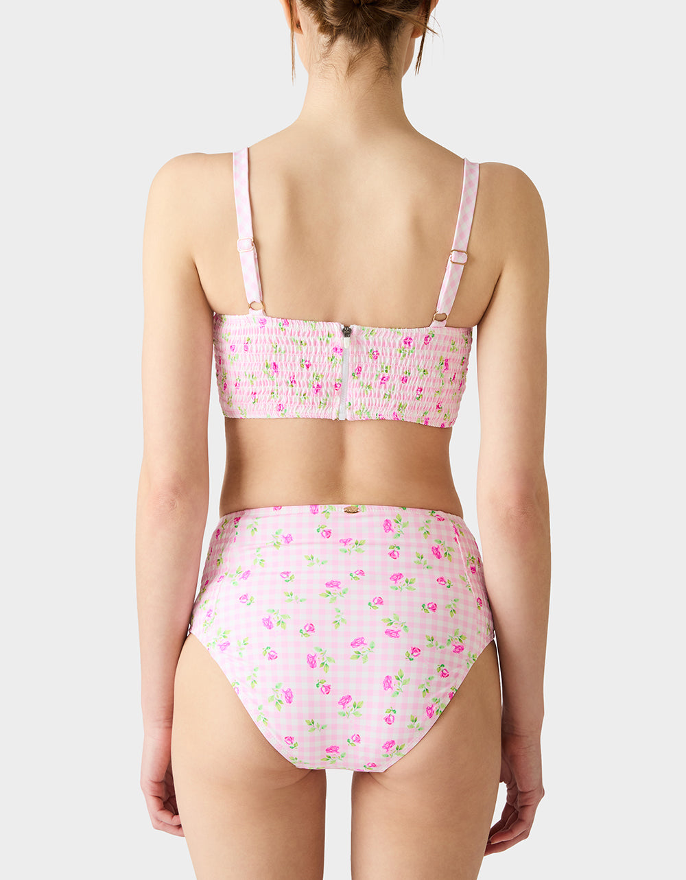 GINGHAM ROSE BIKINI SET PINK - Image 3